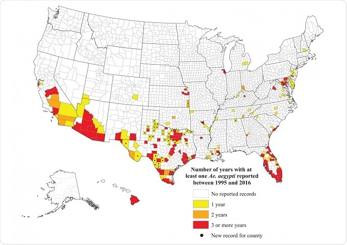 CDC releases new data showing the distribution of Zika transmitting 