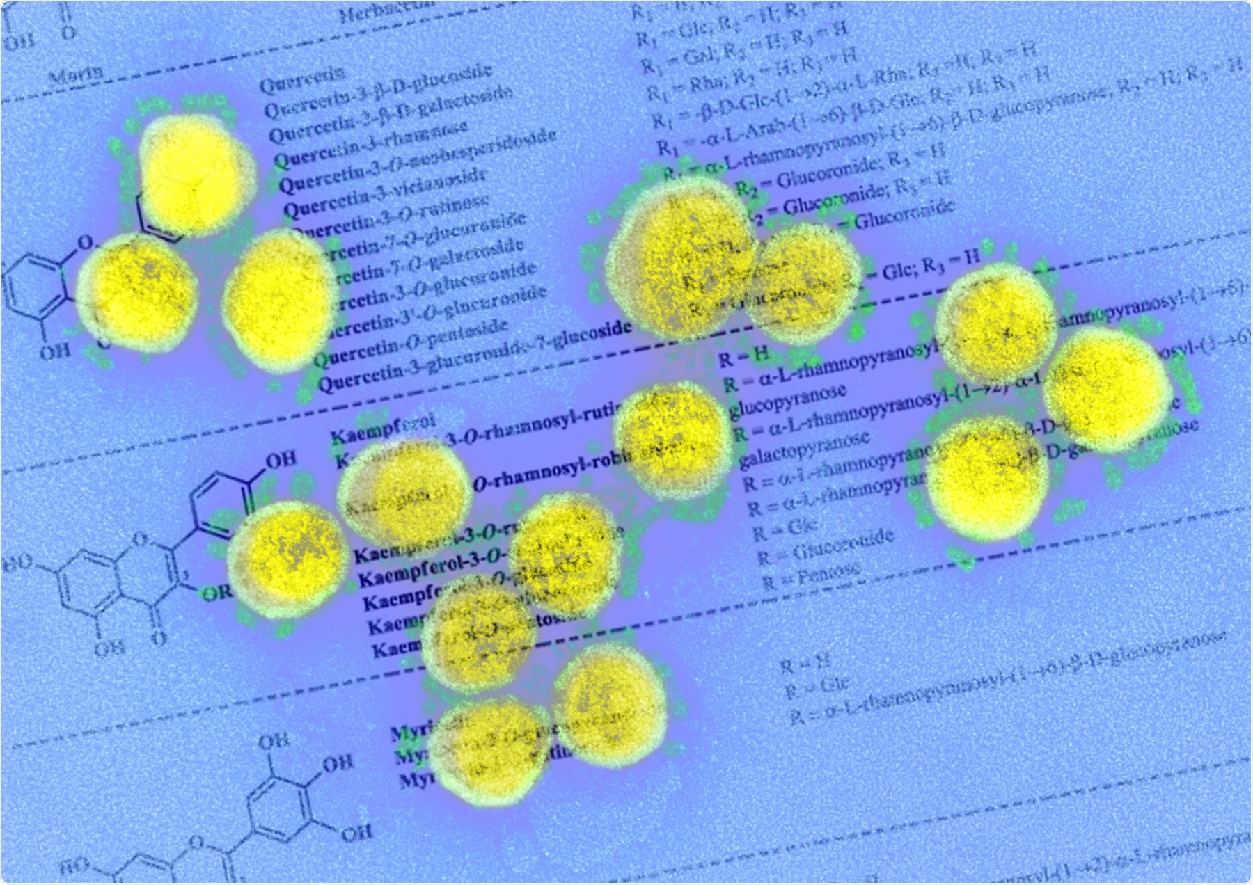 Study: Flavonols as potential antiviral drugs targeting SARS-CoV-2 proteases (3CLpro and PLpro), spike protein, RNA-dependent RNA polymerase (RdRp) and angiotensin-converting enzyme II receptor (ACE2)