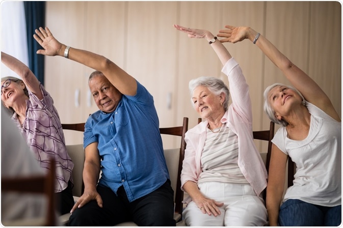 Elderly People Exercising